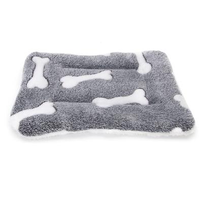 Nobleza Hondenkleed - Grijs / wit pluche - Maat M/L - 65x85 cm