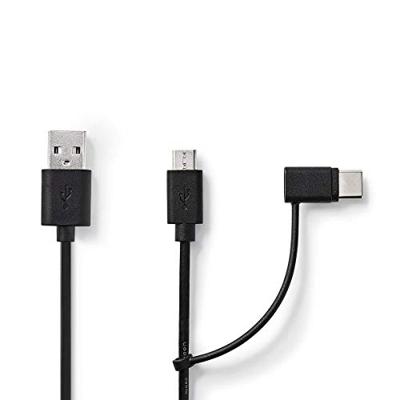 Nedis 2 in 1 USB-laad- en synchronisatiekabel USB A mannelijk