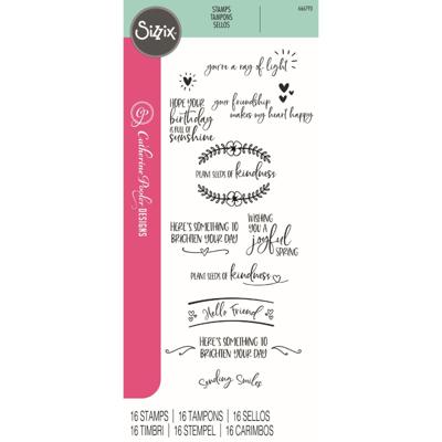 Sizzix • clear stamps sending sunshine sentiments 16pcs