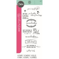 Sizzix • clear stamps sending sunshine sentiments 16pcs - thumbnail