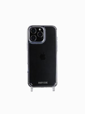 Høyde iPhone 16 Pro backcover - Telefoonhoes met koord - Beachy Blue