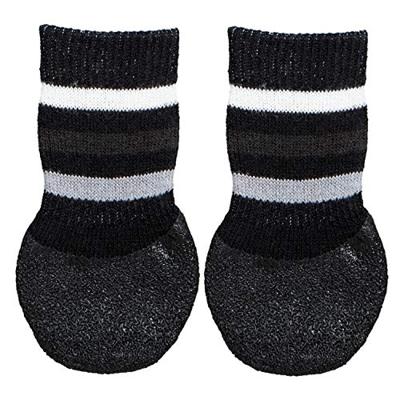 Trixie hondensokken anti-slip met rubberlaag rondom zwart Trixie hondensokken anti-slip met rubberlaag rondom zwart