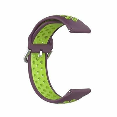 By Qubix - Siliconen sportbandje met gesp - Paars + groen - Compatible met Xiaomi Redmi Watch 5 Active/Redmi Watch 5 Lite - Compatible Xiaomi bandje