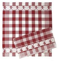 Theedoek molen rood 60x65cm 100% katoen - thumbnail