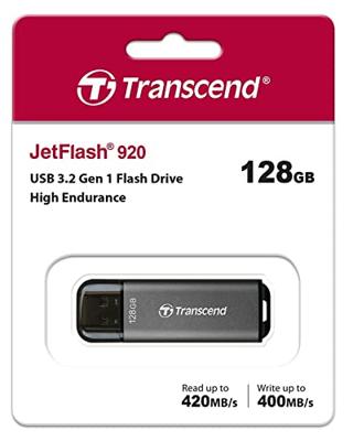 Transcend JetFlash 920 USB-stick 128 GB Space grijs TS128GJF920 USB-A 3.2 Gen 1 Transcend JetFlash 920 USB-stick 128 GB Space grijs TS128GJF920 USB-A 3.2 Gen 1