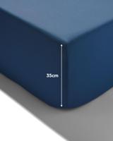 HEMA Boxspring hoeslaken 90x200cm zacht katoen blauw (blauw) - thumbnail