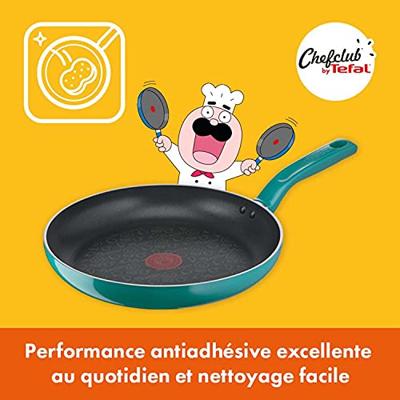 Tefal G804S404 Chefclub Pannenset - Braadpan - Kookpan - Keukenmes - Snijplanken