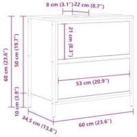 Badkamerkast met lades 60x34,5x60 cm grijs Sonoma - thumbnail