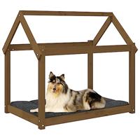 Hondenmand 101x70x90 cm massief grenenhout honingbruin - thumbnail