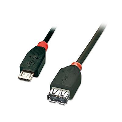 LINDY 31936 USB 2.0 kabel type Micro-B/A OTG, 1 m