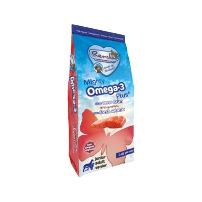 Renske Mighty Omega-3 Plus Cold Pressed vers bereid met zalm hondenvoer 3 kg Renske Mighty Omega-3 Plus Cold Pressed vers bereid met zalm hondenvoer 3 kg