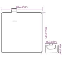 VidaXL Picknickkleed opvouwbaar golven 200x200 cm fluweel blauw - thumbnail