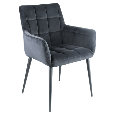 PTMD Eetkamerstoel 'Flair' Velvet, kleur Zwart PTMD Eetkamerstoel 'Flair' Velvet, kleur Zwart