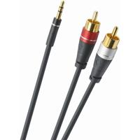 Oehlbach SL AUDIO CABLE 3.5 - 2xRCA 2,0 M Mini jack kabel Zwart - thumbnail