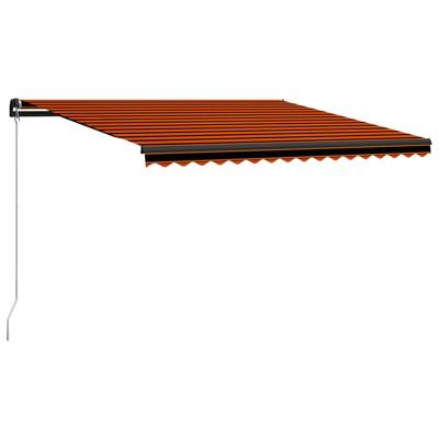 Luifel handmatig uittrekbaar 450x300 cm oranje en bruin