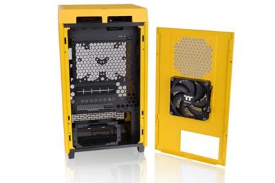 Thermaltake The Tower 200 Mini-tower Gaming-behuizing Geel 2 voorgeïnstalleerde ventilators
