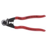 Knipex 95 61 190 Draadkabelschaar Geschikt voor (striptechniek) Aluminium- en koperkabel, een- en meerdraads, Middelharde draadkabel 7 mm 10 mm² 7 - thumbnail