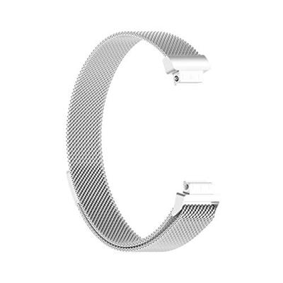 Fitbit Inspire 2 & Ace 3 Milanese bandje - Maat: Large - Zilver