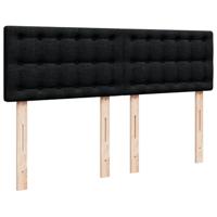 Boxspring met matras stof zwart 160x200 cm - thumbnail