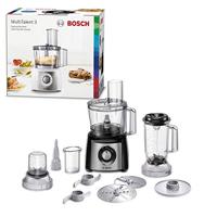 BOSCH MCM3501M MultiTalent 3 Food Processor - RVS / Zwart - thumbnail