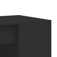Bureau 102x50x75 cm bewerkt hout zwart - thumbnail