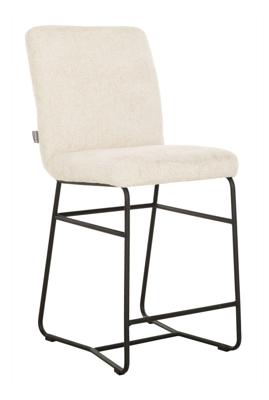 MUST Living Barstoel 'Zola' Chenille, kleur Naturel