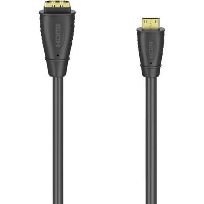 Hama HDMI™-kabeladapter Type C (mini) Stekker - Type A Koppeling Verguld