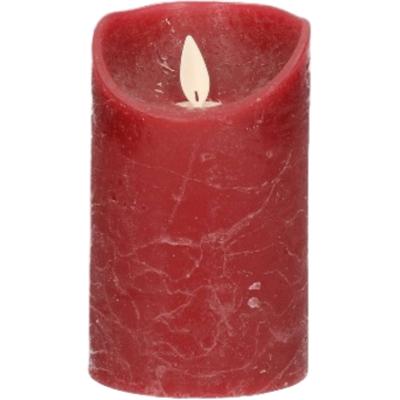 Kaars wax rustiek bewegende vlam 7,5x12,5 cm bordeaux b.o. Anna's Collection - Annas collection