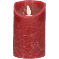 Kaars wax rustiek bewegende vlam 7,5x12,5 cm bordeaux b.o. Anna's Collection - Annas collection - thumbnail
