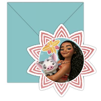 Uitnodigingen Vaiana (6st)