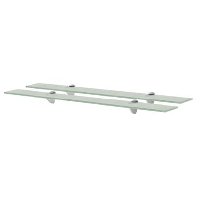 VidaXL Schappen zwevend 2 st 80x20 cm 8 mm glas