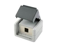 Telegärtner 100021369 Netwerkdoos Opbouw (op muur) Zonder connectoren 1 poort Grijs - thumbnail