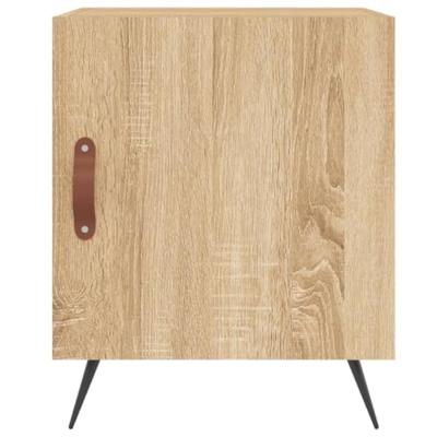 Nachtkastjes 2 st 40x40x50 cm bewerkt hout sonoma eikenkleurig
