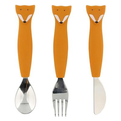Trixie siliconen eetset - mr. fox, 3st.