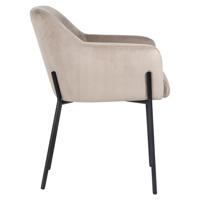 Richmond Eetkamerstoel 'Fay' Velvet, kleur Khaki - thumbnail