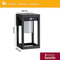 Paulmann 94572 Marisol Wandlamp op zonne-energie Energielabel: A (A - G) 5.5 W Warmwit Zwart - thumbnail