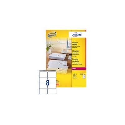 Etiket Avery L7165-250 99.1x67.7mm wit 2000 etiketten