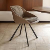 Dutchbone Eetkamerstoel 'Wakefield' kleur Beige - thumbnail