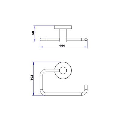 Toiletrolhouder Plieger Vigo Z. Klep Chroom