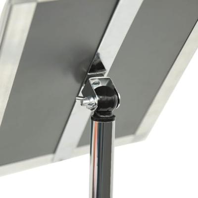 Europel info vloerstandaard Economy, lijst 25 mm, A3, zilver