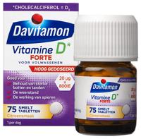 Davitamon Vitamine D3 forte smelttablet 75 Tabletten - thumbnail