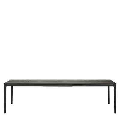 Ethnicraft Uitschuifbare Eettafel 'Bok' Gevernist Eikenhout, 180/280 x 100cm, kleur Zwart