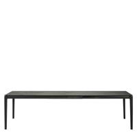 Ethnicraft Uitschuifbare Eettafel 'Bok' Gevernist Eikenhout, 180/280 x 100cm, kleur Zwart - thumbnail