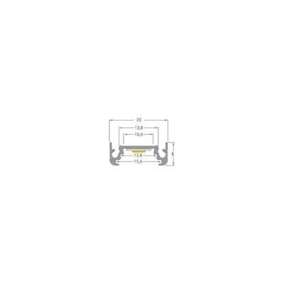 Brumberg 53600260 Brumberg Leuchten Profiel Aluminium (l x b x h) 2000 x 20 x 8 mm 1 stuk(s)