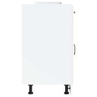 Keuken onderkast Lucca bewerkt hout wit - thumbnail