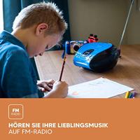 Lenco SCD-24 Draagbare Radio CD Speler Blauw/Zwart - thumbnail