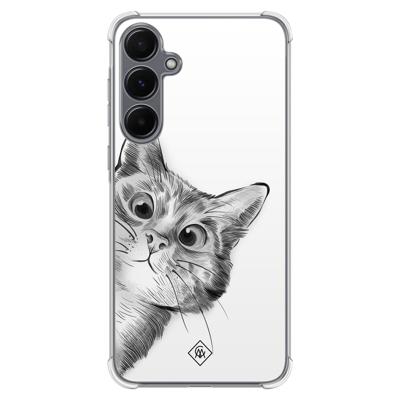 Samsung Galaxy A55 shockproof hoesje - Kat kiekeboe