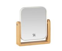 Spiegel met Ondersteuning Andrea House Wit Mat 18 x 4,5 x 20 cm Bamboe - thumbnail