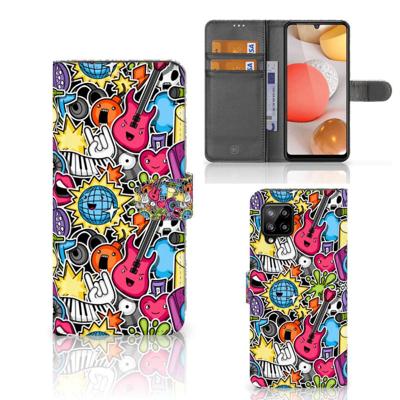Samsung Galaxy A42 5G | Wallet Case | met Pasjes | Punk Rock Samsung Galaxy A42 5G | Wallet Case | met Pasjes | Punk Rock