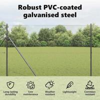 VidaXL Gelaste draadhek grijs 1.6 x 10 m - thumbnail